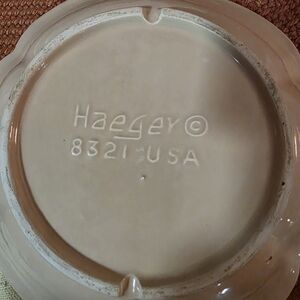 Haeger Cream Ceramic Candy Dish